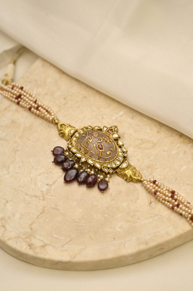 Rosequartz & Nakshi Elephant Chic Choker