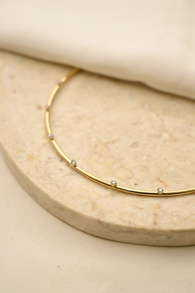 Diamond & Gold Dainty Hasli