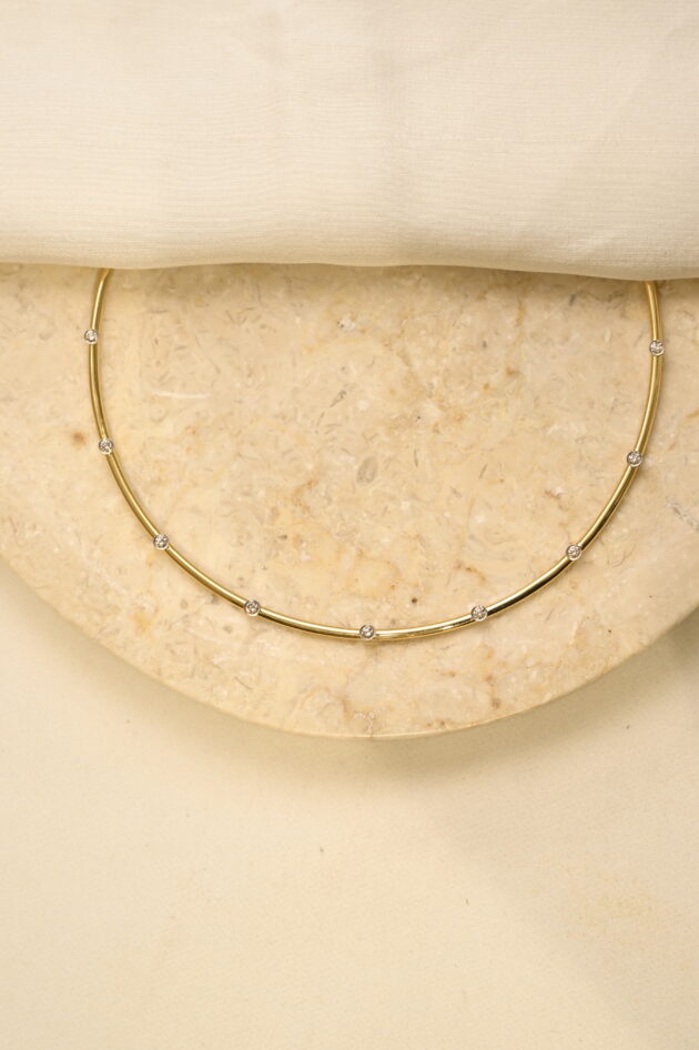 Diamond & Gold Dainty Hasli - Image 5