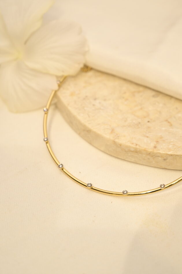 Diamond & Gold Dainty Hasli - Image 4