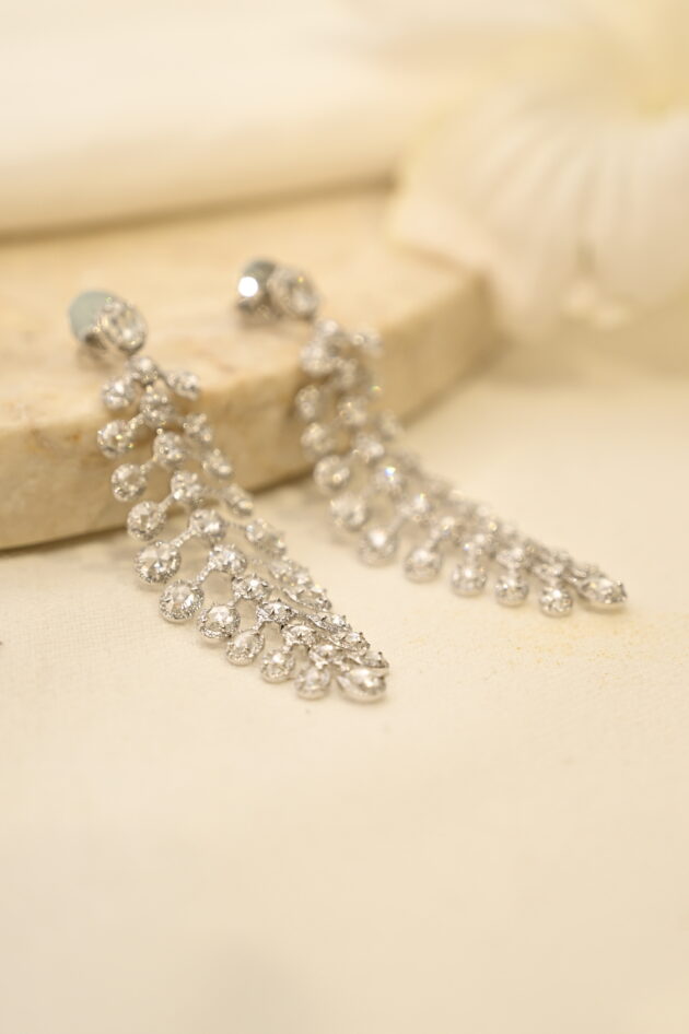 Rosecut & Diamond Long Earrings - Image 5