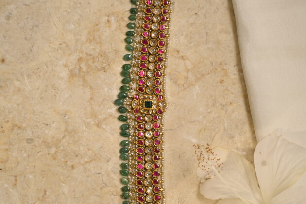 Ruby & Emerald Small Jadau Choker - Image 4