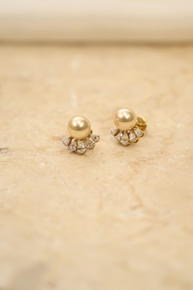 Diamond & Pearl Earrings - Image 2