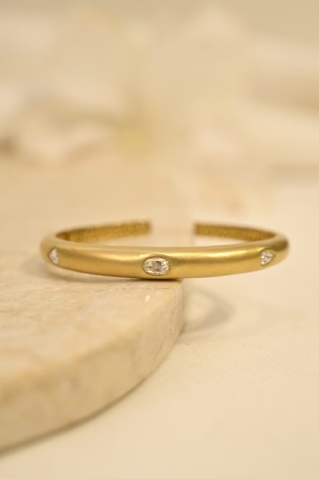 Gold & Rosecut Cuff  Bracelet - Image 4