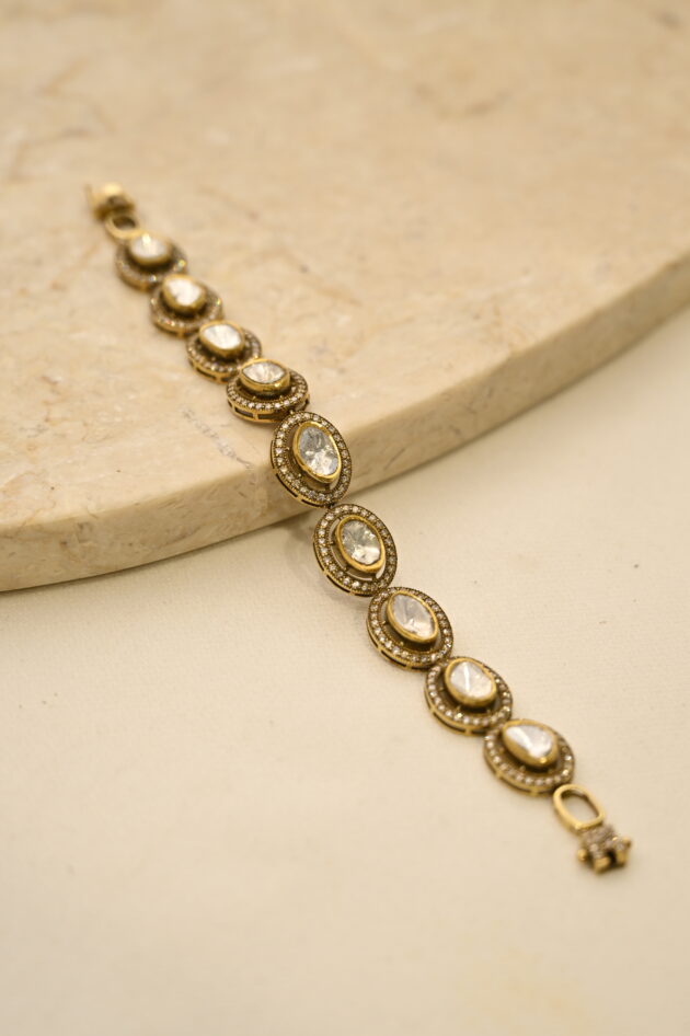 Polki Ovalish Tennis Bracelet