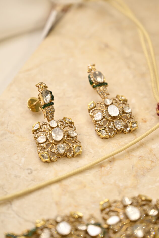 Parrot Polki Choker / Bracelet with Earrings - Image 2