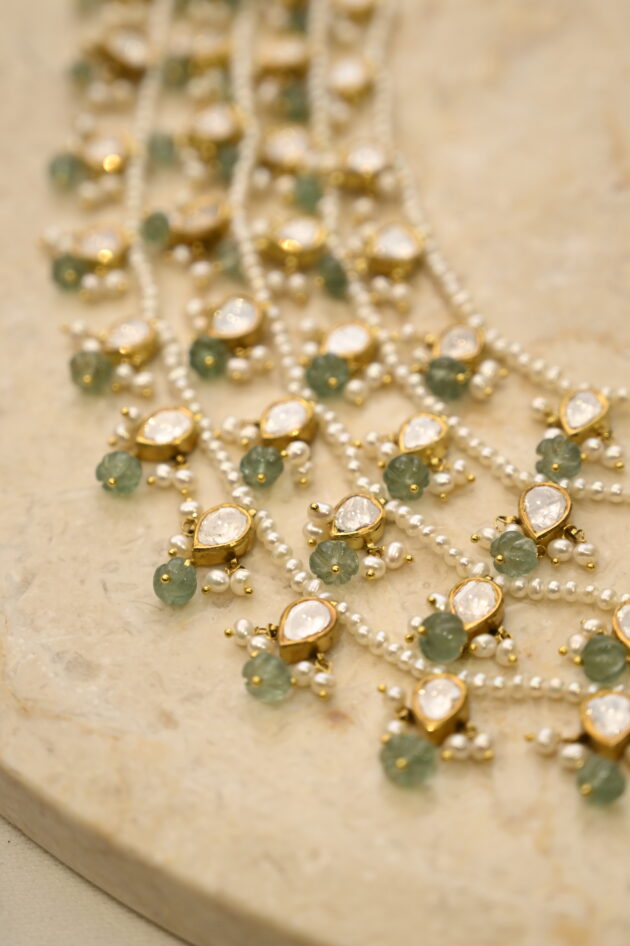 Pearl & Polki 4 Lada Necklace - Image 3