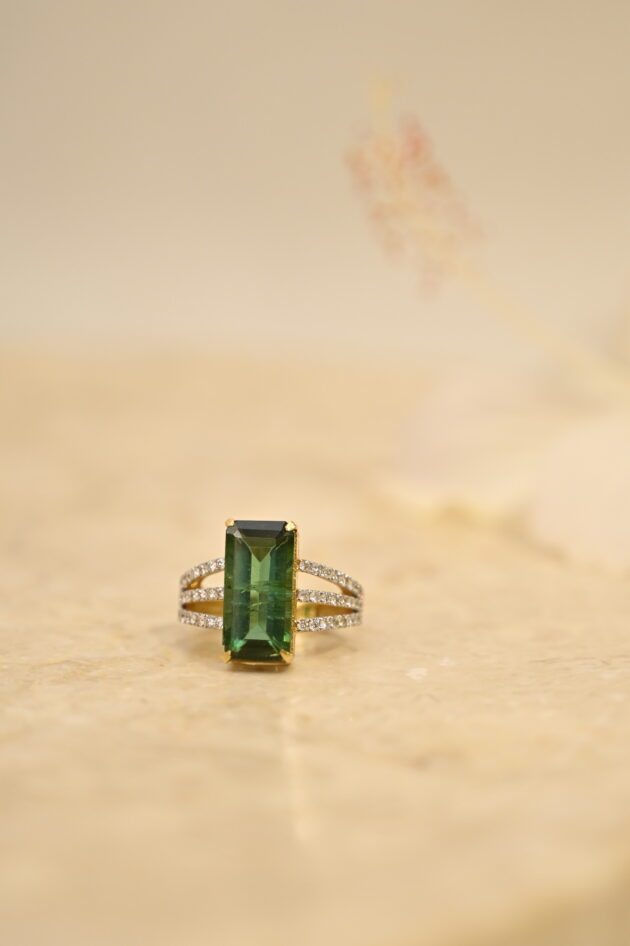 Verdelite Diamond Ring - Image 3