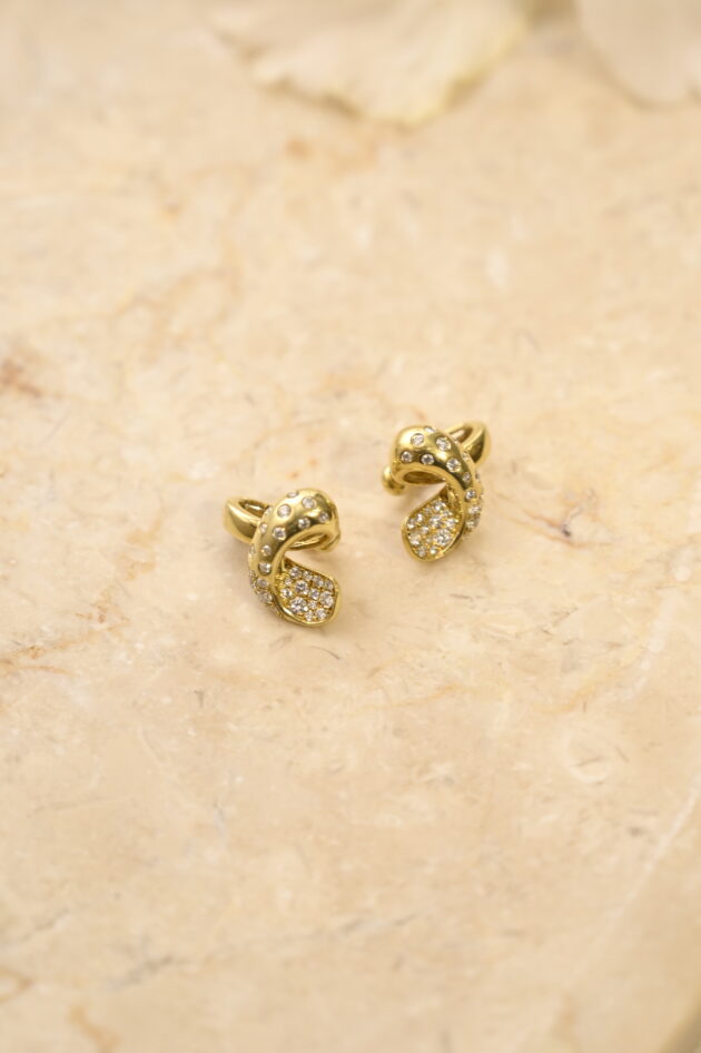Diamond and Gold Press on Ear cuff