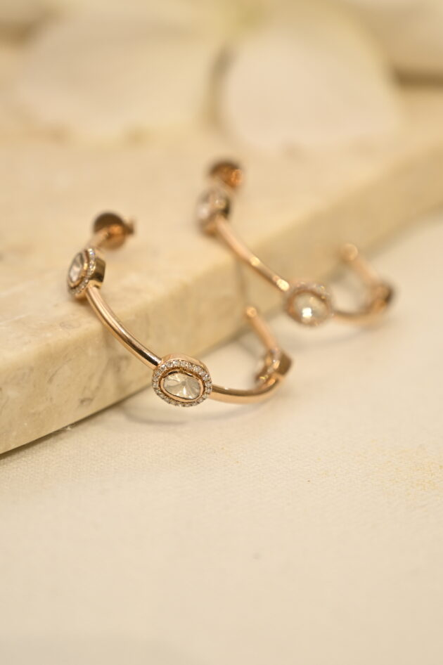 Polki and Diamond Hoops - Image 3