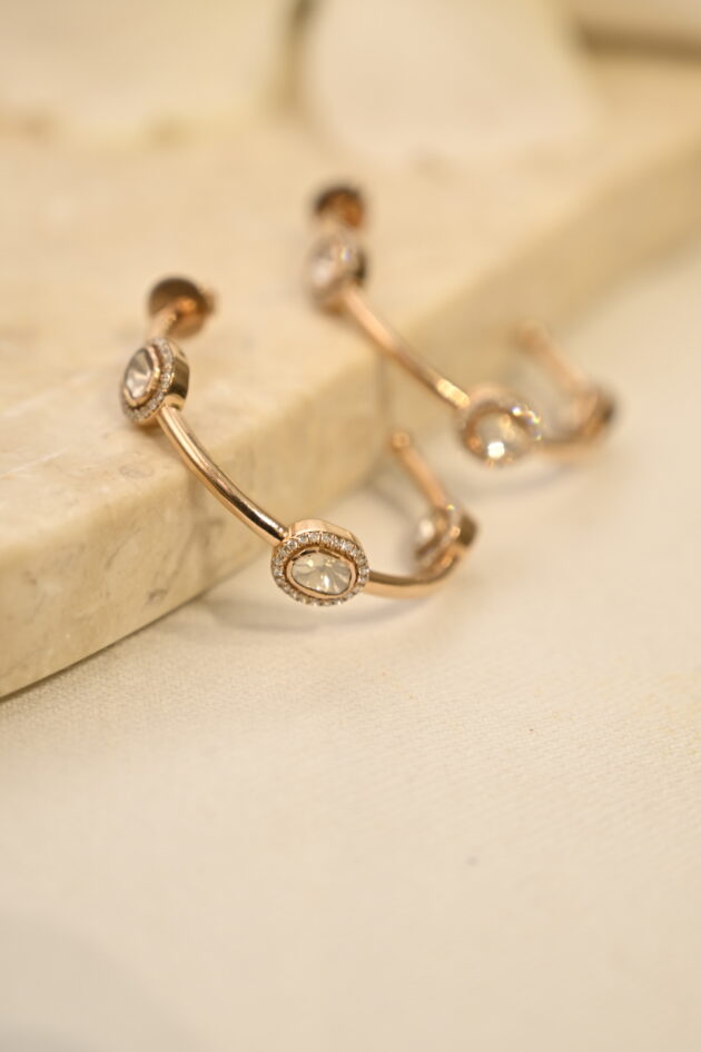 Polki and Diamond Hoops - Image 2