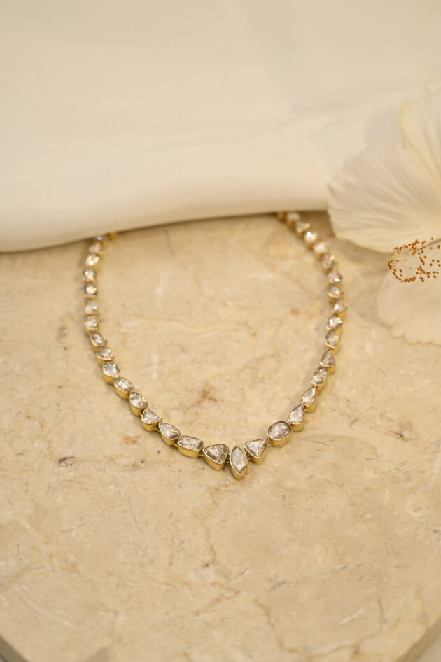 Rose cuts Single Line Necklace - Image 4