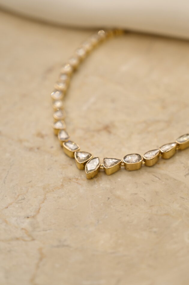 Rose cuts Single Line Necklace - Image 3