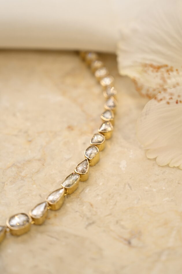 Rose cuts Single Line Necklace - Image 2