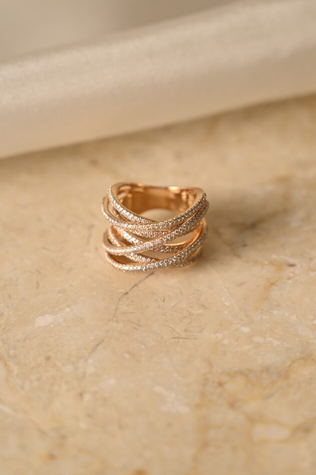 Multiple Diamond Line Ring